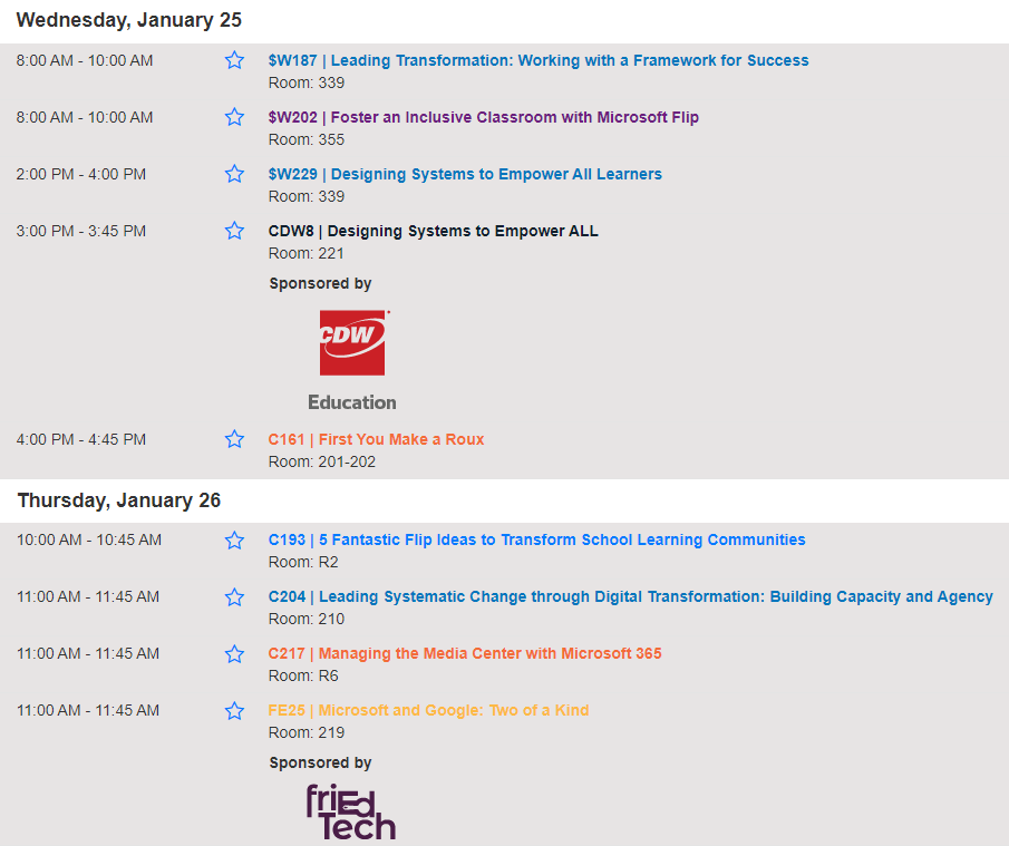 sethfewell's tweet photo. Total #FOMO post, but I'm loving reading through the #FETC23 schedule. It's got a ton of great-looking sessions highlighting the outstanding ways that @MicrosoftEDU is driving the future of #Education. If you're going to #FETC, don't miss these!
https://t.co/qWkhnMIEmN https://t.co/KdWnoDgSKy