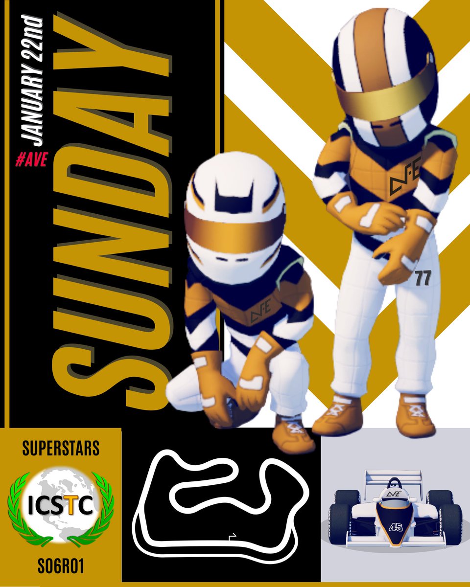 TiraNaunau's tweet photo. π° @Icstcleague β’ @CircuitSUP
π© S06R01 β’ Superstars Division
π See you this Sunday, January 22nd ! π₯
#aVe #ICSTC #Race #SimRacing https://t.co/FQXnw0JB08