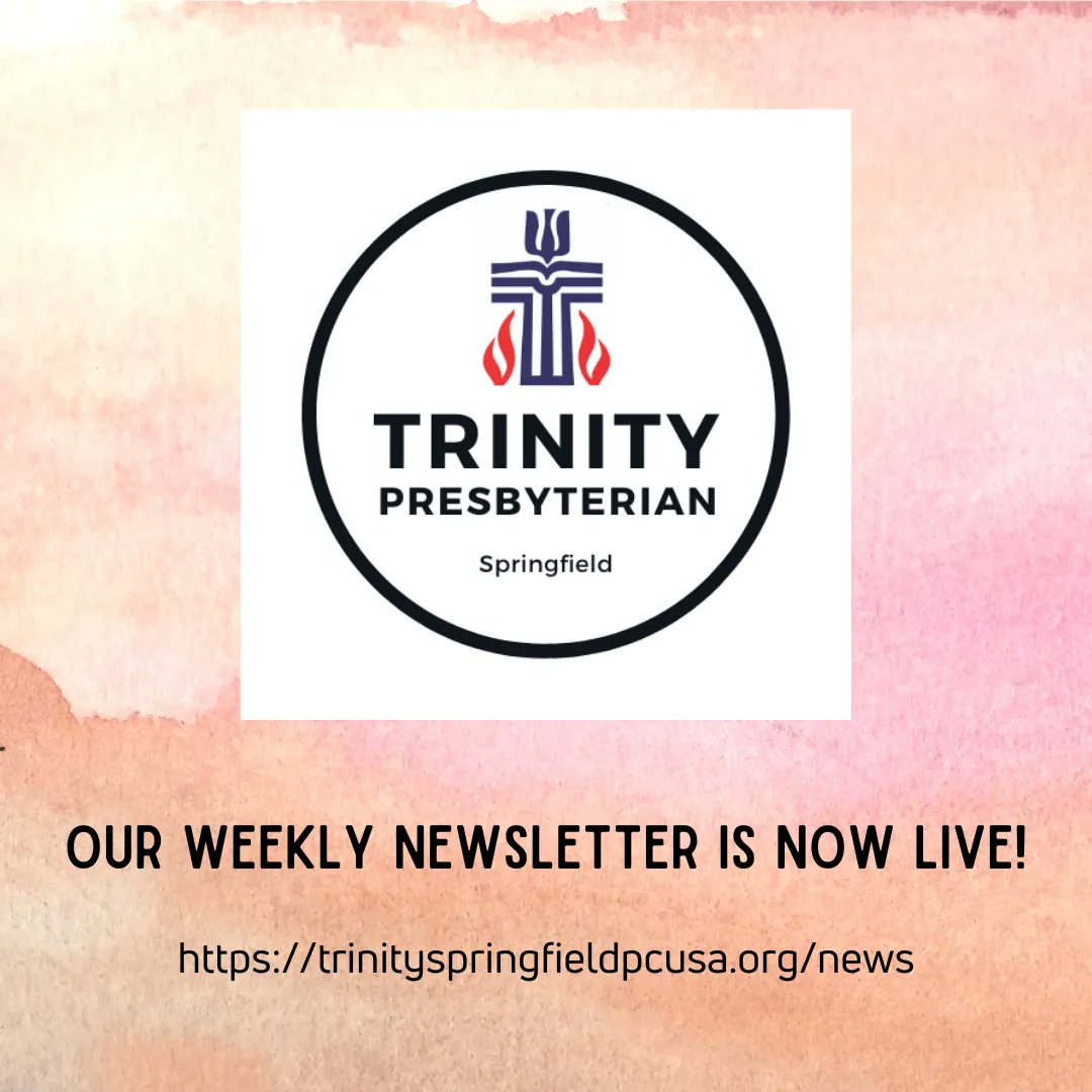 trinitysgfpcusa's tweet image. Visit trinityspringfieldpcusa.org/news to learn about what&apos;s going on at Trinity this week!