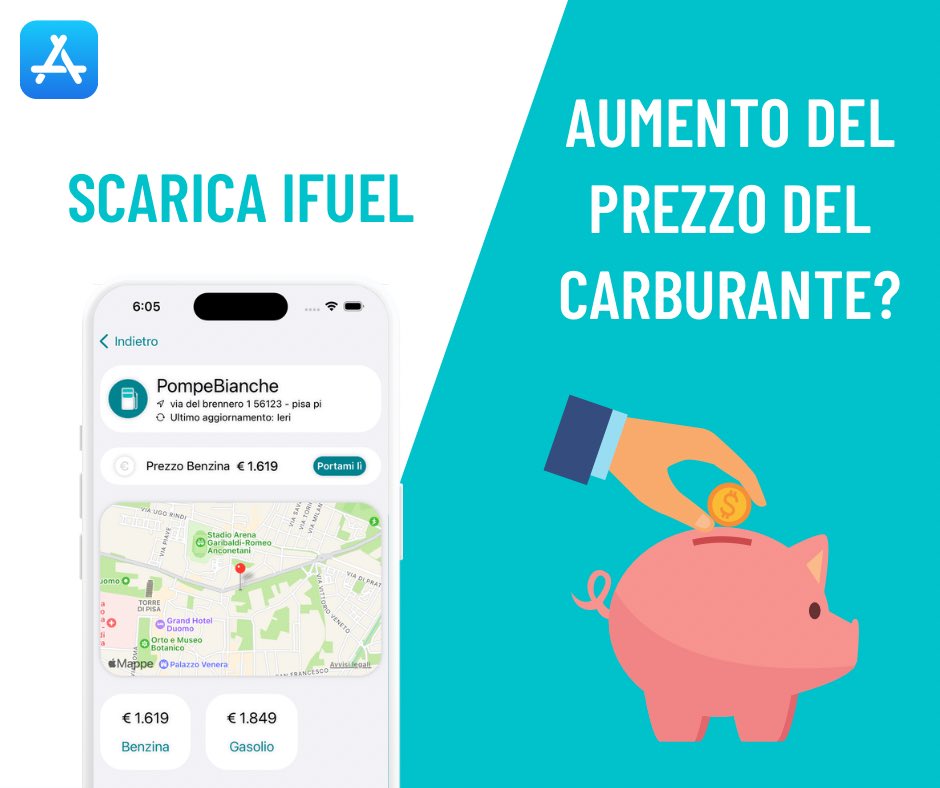 iFuel_app's tweet photo. Scarica iFuel, l’app che ti permette di risparmiare sul tuo prossimo rifornimento! É gratis ⛽️

La trovi sull’App Store:

https://t.co/V3nHqjFwUd

#benzina #ifuel #italia #carburanti #gasolio #metano #gpl #risparmio https://t.co/ea6WGKKjC5