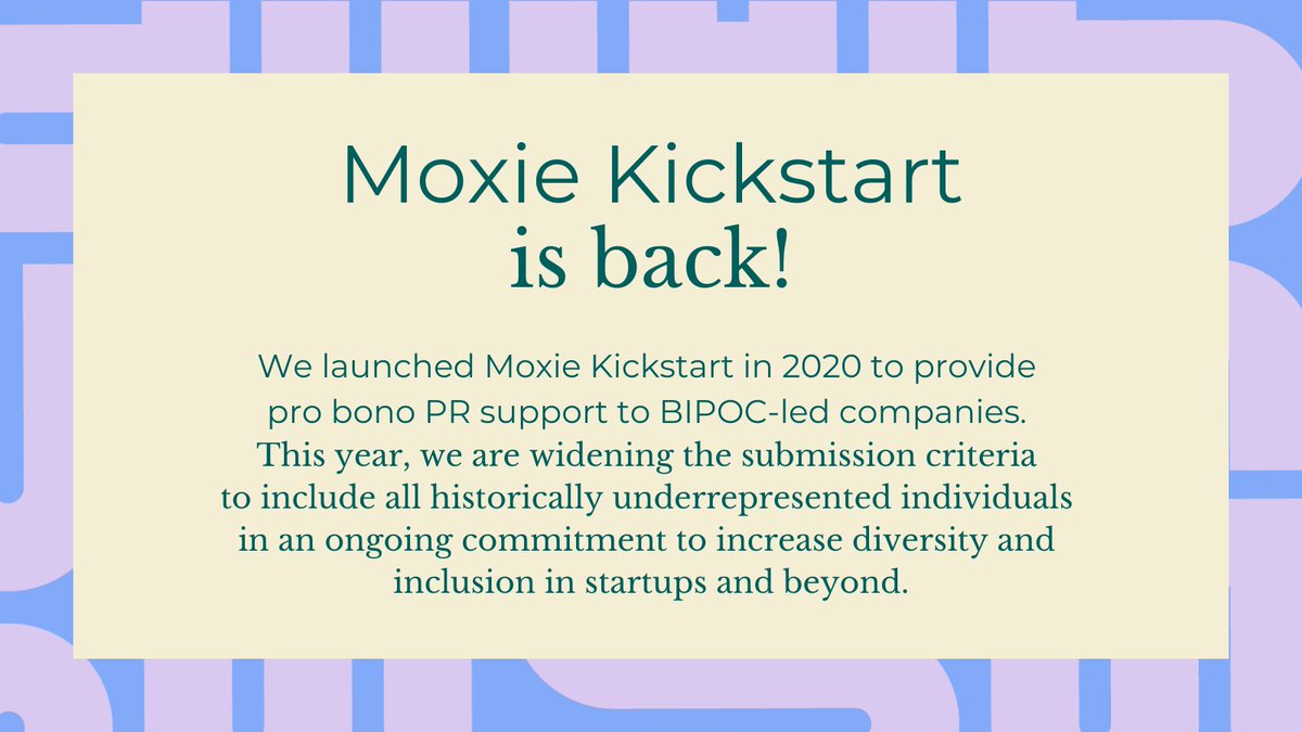 Are you a founder from an underrepresented group with less than $1M in VC funding? Say hello at kickstart@moxiegrouppr.com, or apply to Kickstart here: bit.ly/3QyNXIT #MoxieKickstart