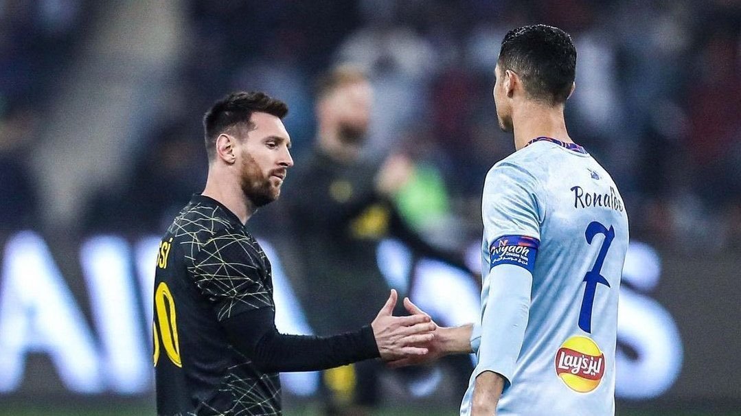 MwanzoTV on X: Cristiano Ronaldo and Lionel Messi will face off tonight in  a club friendly in #Saudi Arabia. Ronaldo will be playing for the Riyadh  All star eleven against Messi's PSG.