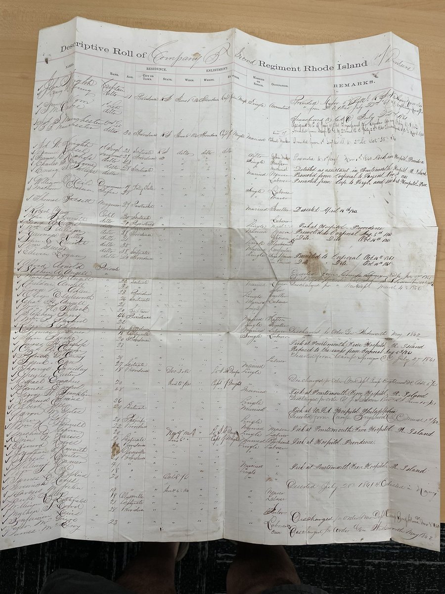 2ndrivcob's tweet photo. A huge thank you to the @RISecState Archives for having us to digitize more of the records of the 2nd Rhode Island! #rihistory #rhodeisland #ushistory #2riv #archives #history #americancivilwar #uscivilwar https://t.co/kcM6Cehbui