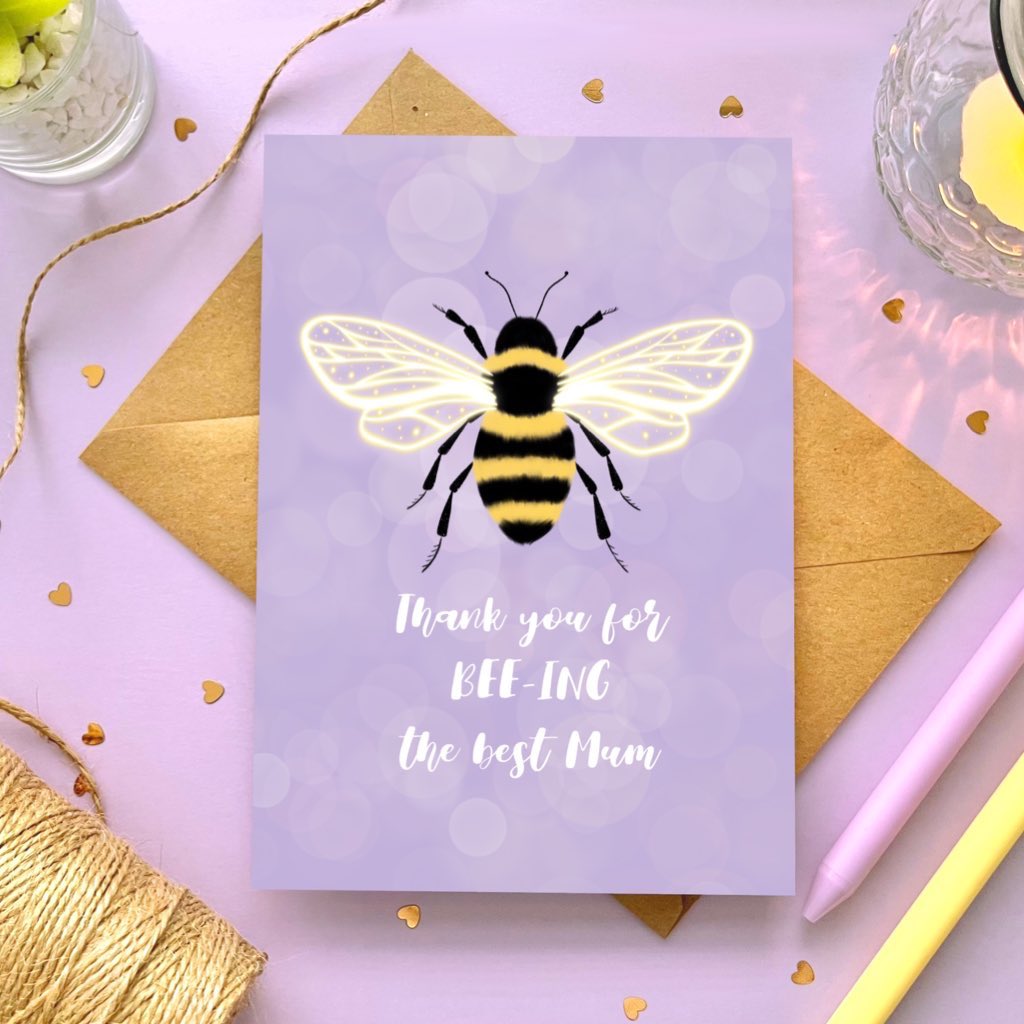 ‘Thank you for BEE-ING the best Mum’ Greeting Card 💜🐝 #womaninbizhour #bestmum #greetingcards #etsyuk #etsyseller #bumblebee #giftideas #shopsmalluk #shopindie etsy.me/3CVjP4X