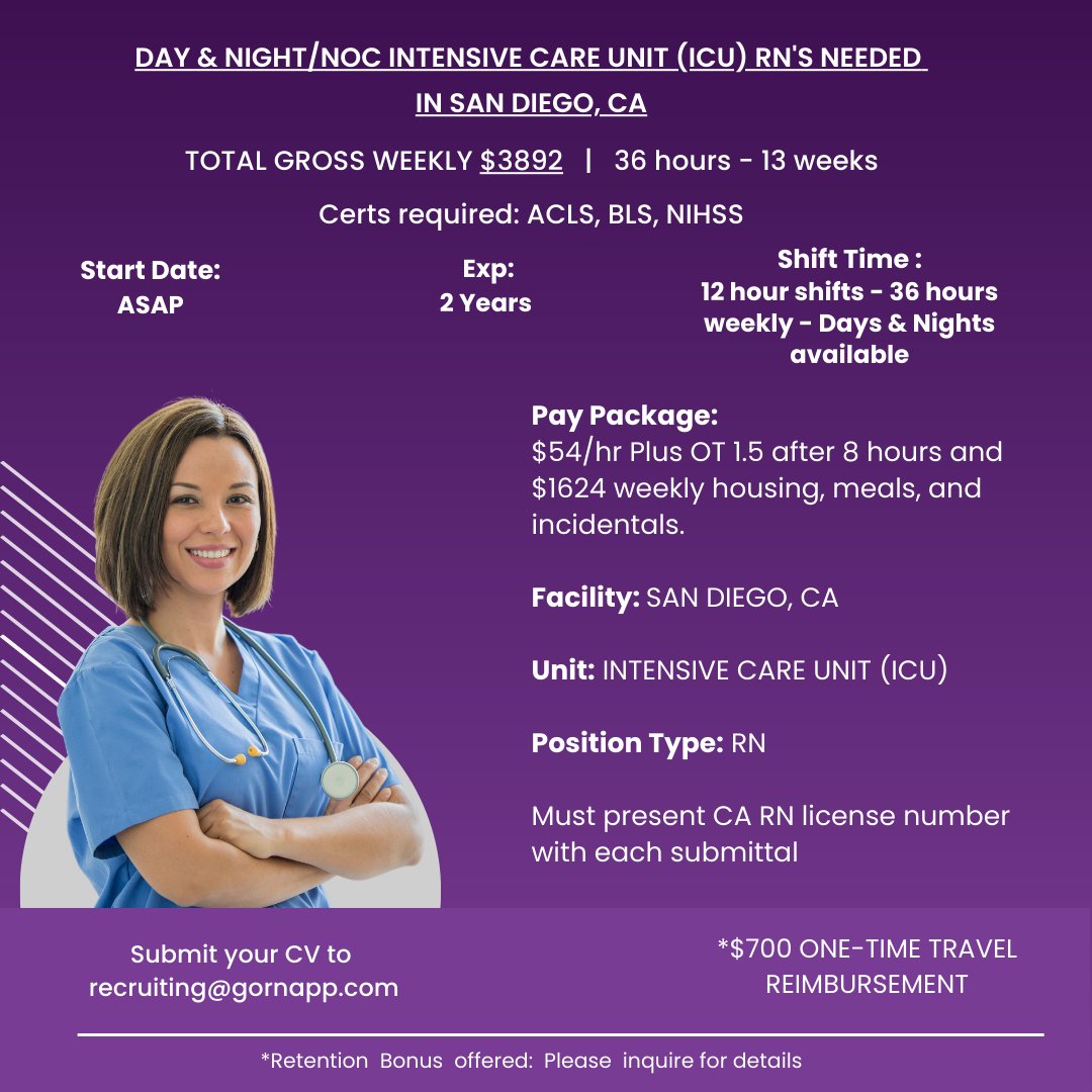 GoRNApp's tweet photo. New Positions Available...

APPLY NOW 👉 https://t.co/T4HMMBe8FA

💜🩺
.
.
.
.
#healthcare #nurses #healthcareprofessional #healthcareers #medical #healthcareworkers #healthcarejobs #hiring #medicalprofessionals #healthcareindustry #jobgoals #recruitinglife #hiringnow https://t.co/As3VFwWXct