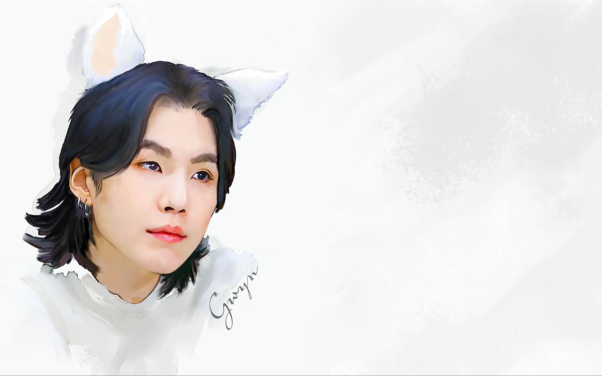 GwynevarArt's tweet photo. Ains, que no consigo encontrar a quien me pidió que le hiciera la versión fondo de ordenador del dibujo de #suga_pussycat 😰 https://t.co/HygOdo9Kio