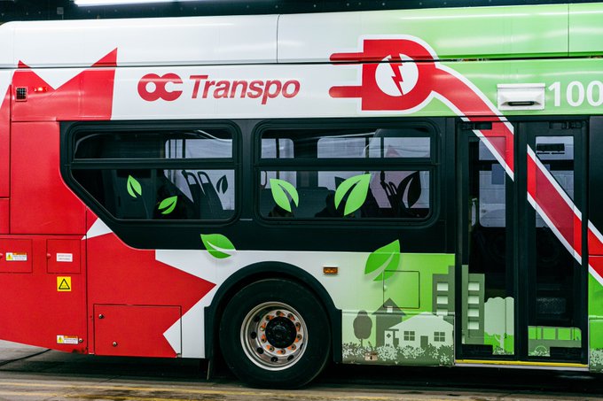 A zero-emission OC Transpo bus 