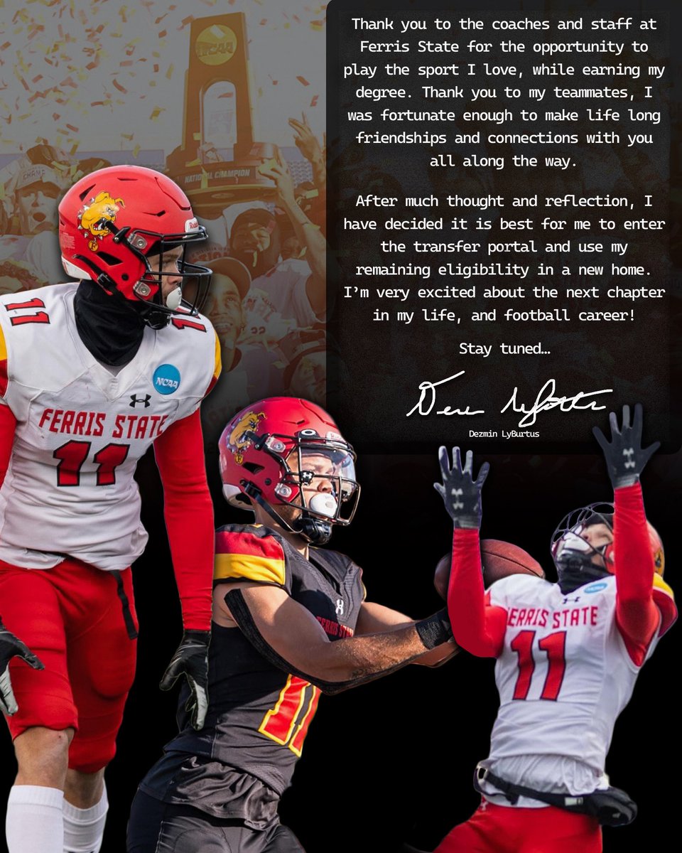 Officially in the transfer portal! Looking for a new place to call home. Recruitment is 100% open🙏