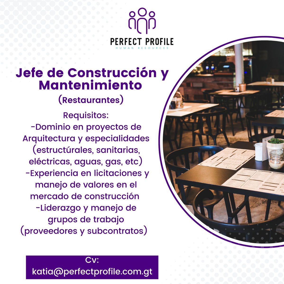 PerfectprofileG's tweet image. ¡Oportunidades pensadas en ti! Rt para llegar a más aplicantes en búsqueda de su oportunidad de crecimiento 🔎