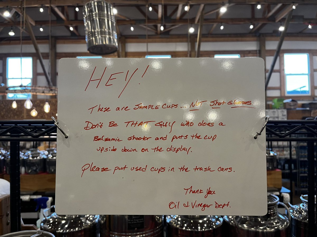 JordynHermani's tweet photo. I need to know what happened at the Lansing Horrocks to make them have to write this sign. https://t.co/nbwXWXsgDC