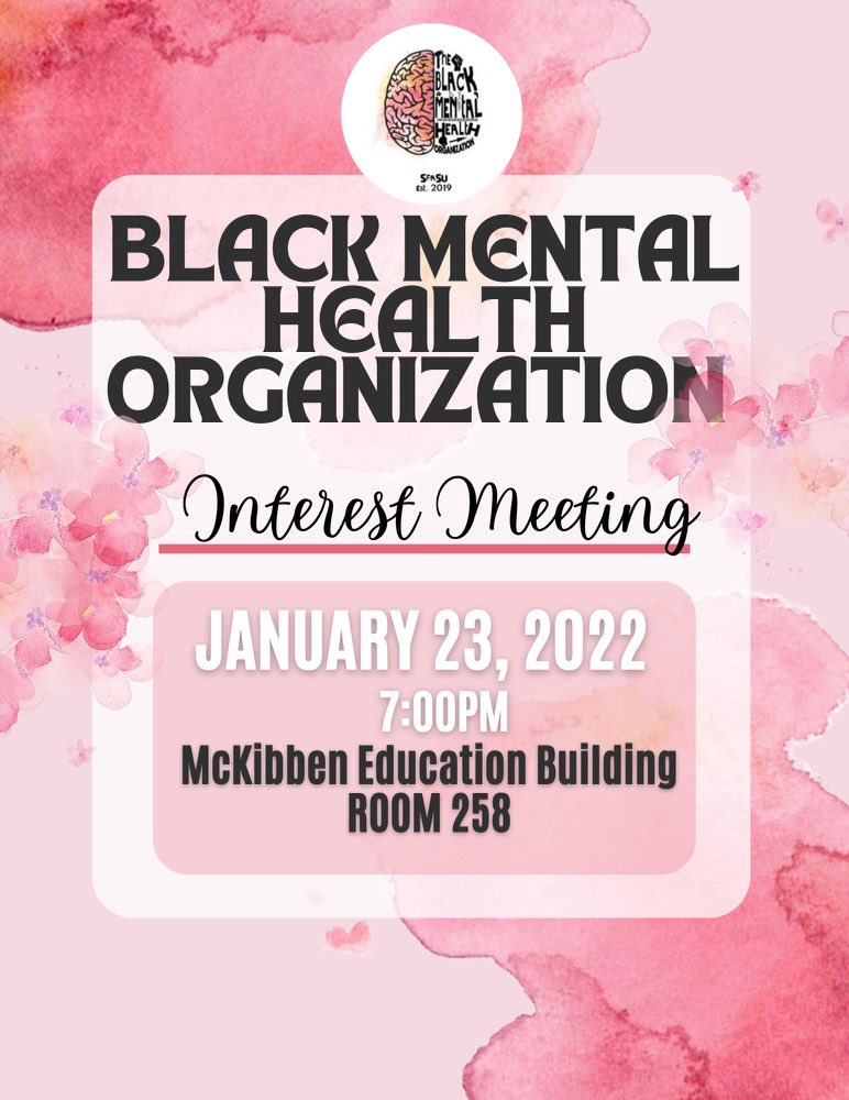 Hey yall!! Hope everyone has had a great start into the spring semester. This Monday, we will be having our Interest Meeting, so you can learn more about our organization. Can't wait to see yall there!💕💕