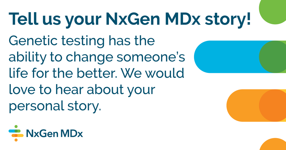 NxGenMDx's tweet photo. Want to talk about how NxGen MDx’s carrier screening or pathogen testing helped improve health outcomes for you or your family? Visit https://t.co/2w5ULnKJx1 and let us know how we made an impact on you! https://t.co/NG1H8KQyp8