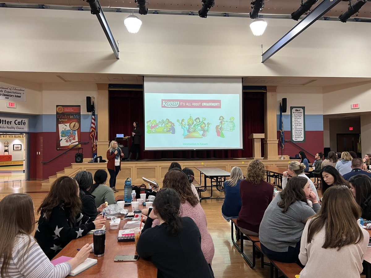 OldStateOtters's tweet photo. How do you engage your students? 

This morning our teachers participated in @KaganOnline training.

Our goal at OSE is to boost student achievement, reduce the achievement gap, and help our students develop positive social skills. https://t.co/WWLqrYOuIN