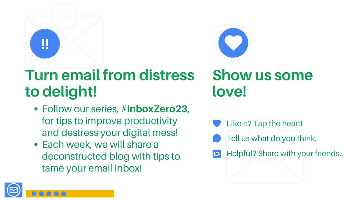GCISDigital's tweet image. 😫 Tired of a troublesome email inbox? Overwhelmed by unorganized electrons? You&apos;re in luck!
📧 Follow our series #InboxZero23 to tidy your tech mailbox! Each week, we will break down a blog on building a better email inbox! #GCISDigital #NTXDigital @GCISD @EdtechHeb @EdTechKISD