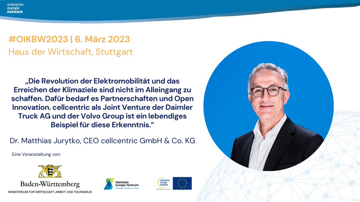 SEZ_Europa's tweet photo. Europas größte Brennstoffzellenserienproduktion in #BaWue: Auf dem #OIKBW2023, 6.3. gibt CEO #CellCentric Dr. Matthias Jurytko Einblicke in die Arbeit im #KLIMAWERK Weilheim/Teck- ein einmaliges Zukunftsprojekt für #Brennstoffzellentechnik. Jetzt anmelden👉https://t.co/xdoMSNRUB3 https://t.co/HNJ4eRbLU1