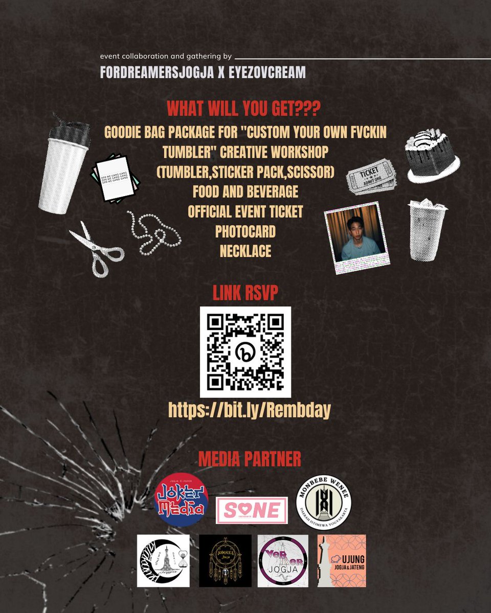 fordreamersJGJ's tweet photo. Calling all dreamers in Jogja!!

- 𝐃𝐑𝐄𝐀𝐌 𝐎𝐅 𝐑𝐄𝐌 - 
DIY Workshop &amp; Karaoke
event by @fordreamersJGJ  x @eyezovcream 

🗓️Sabtu, 25 Februari 2023
📍B Coffee Yogya, Jogokaryan
⏰14.00 WIB
🔗https://t.co/yOWmMrzFzo

*Additional gift for 30 first ticket holders https://t.co/dK1z2F9W47
