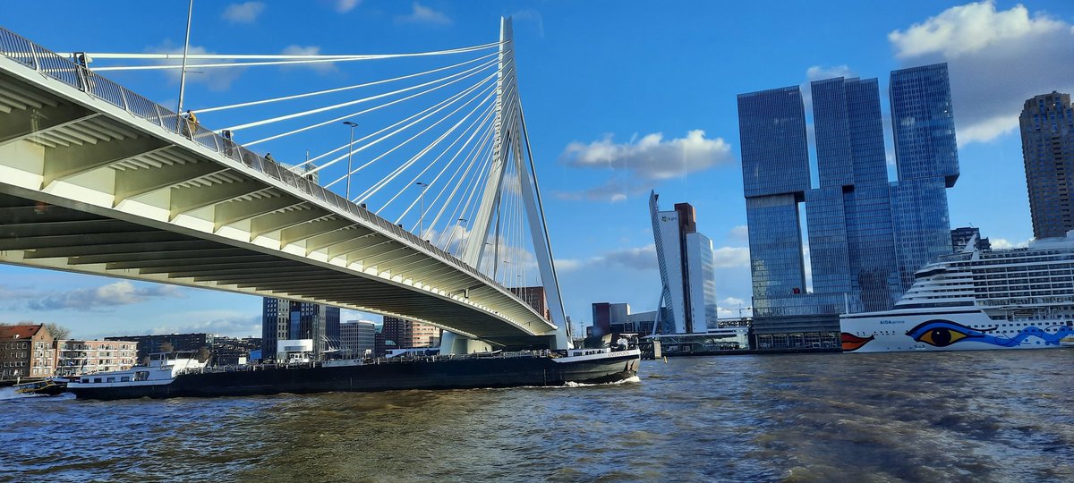 MoBeEms's tweet photo. Onderwerp met de Spido in #Rotterdam 

#erasmusbrug #spido #varen #haven https://t.co/04eV4yjfO6