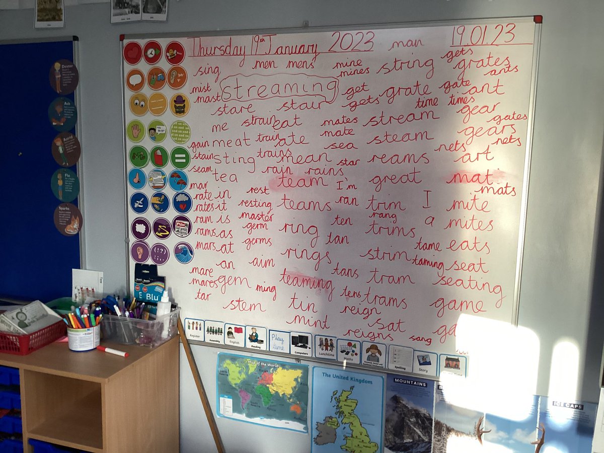 Starfish Class have been so excited about words today! We used the word ‘streaming’ to create other words. The only rule being you can only use each letter once in each word you make. Look how many the children found!