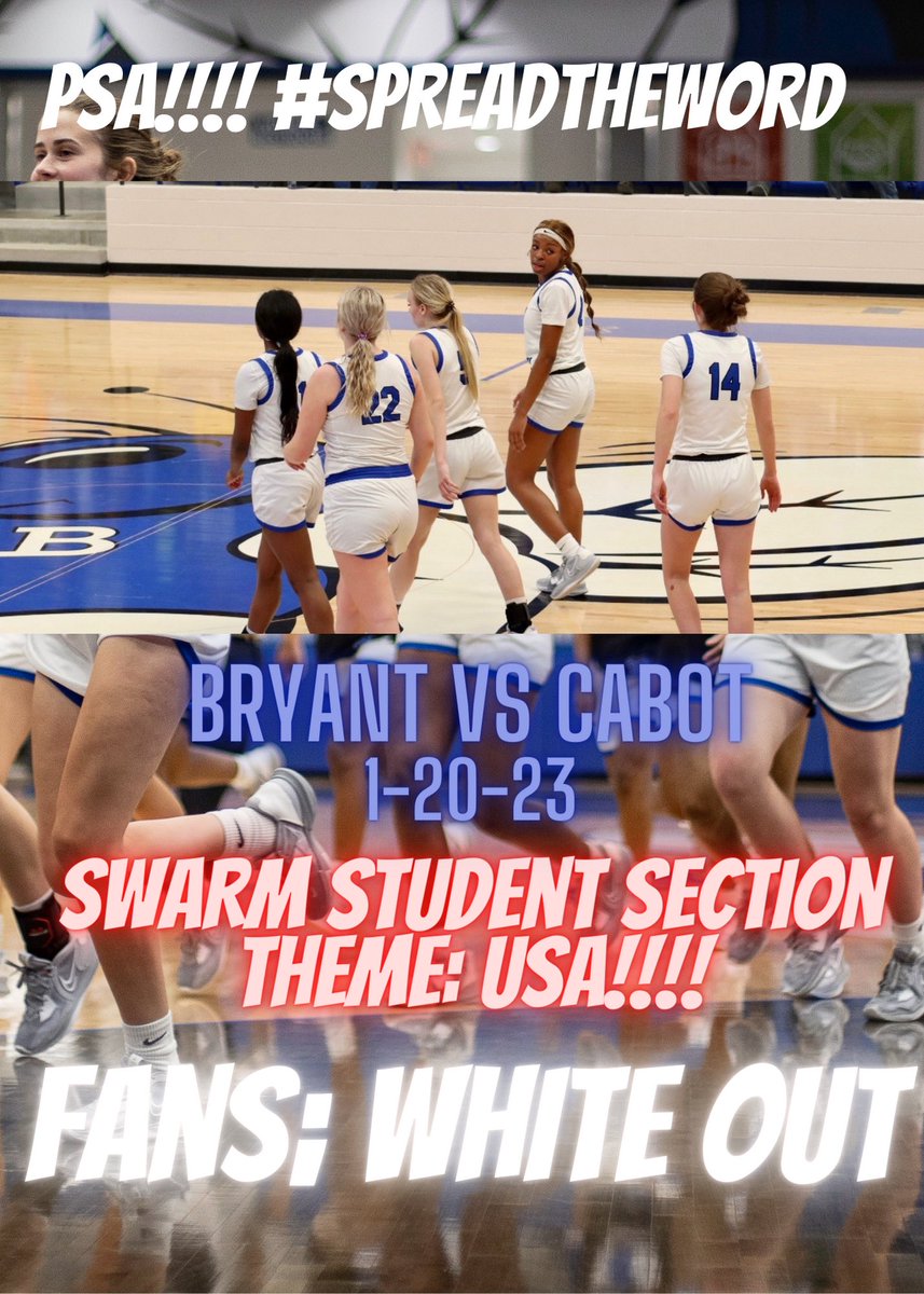 PSA‼️‼️‼️💙🤍❤️ POP OUT TOMORROW AND SUPPORT YOUR HORNETS BASKETBALL TEAMS!!