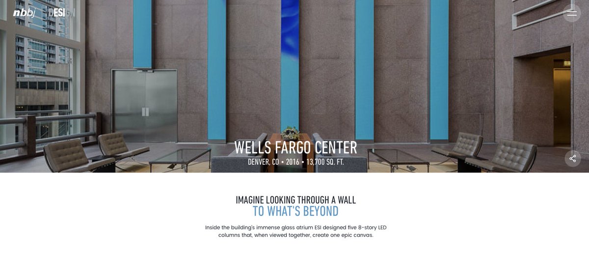 JohnMar77301444's tweet image. WELLS FARGO CENTER
IMAGINE LOOKING THROUGH A WALL
TO WHAT&apos;S BEYOND
esidesign.nbbj.com/work/wells-far…

#Art #CorporateArt #DigitalInstallation #NYC #Brooklyn #Queens #Bronx #StatenIsland #LongIsland #WashingtonDC #USA #Vimeo #MindExpansion #LED #Denver