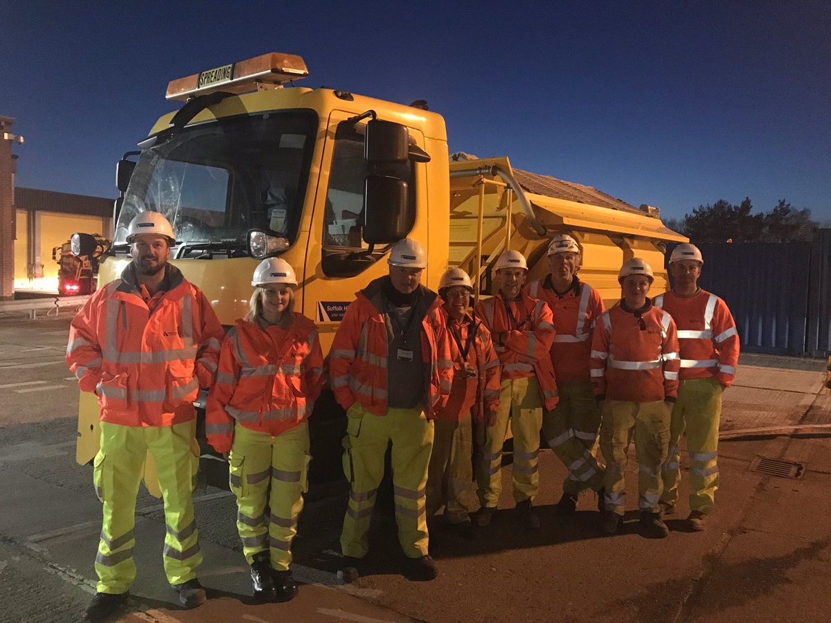 Suffolk Highways gritter drivers.