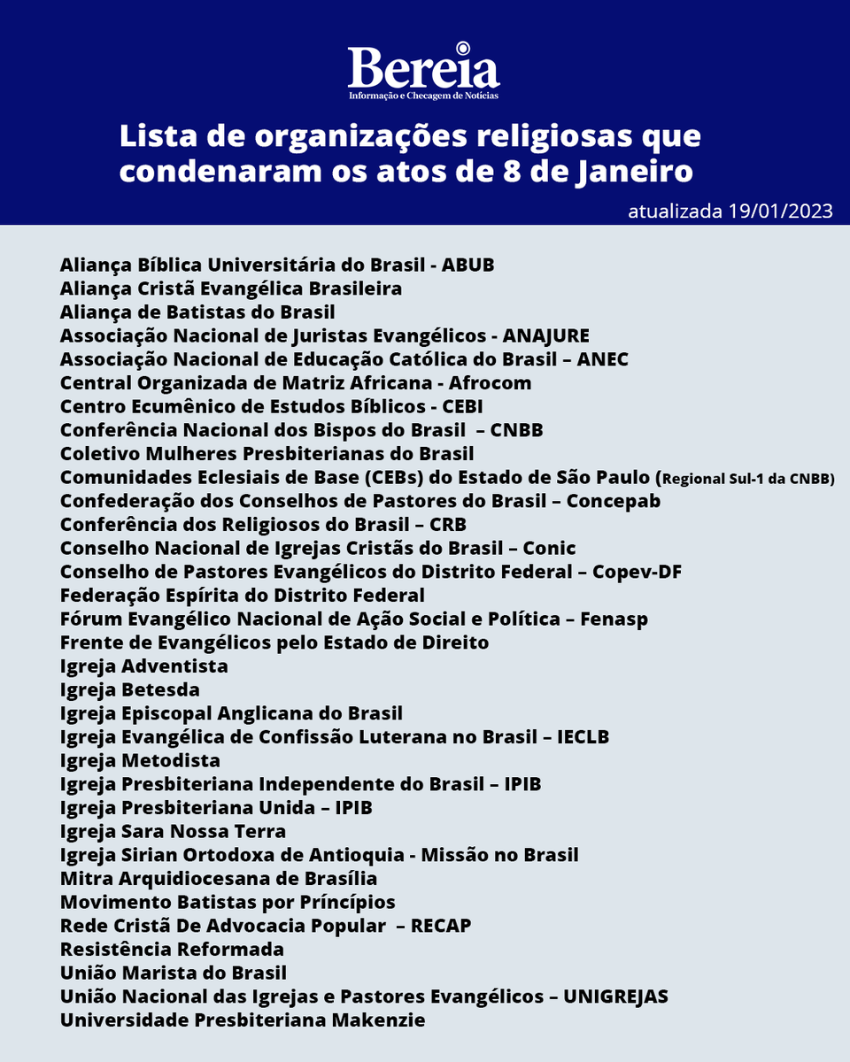 Bereia - Informação e Checagem de Notícias tweet media
