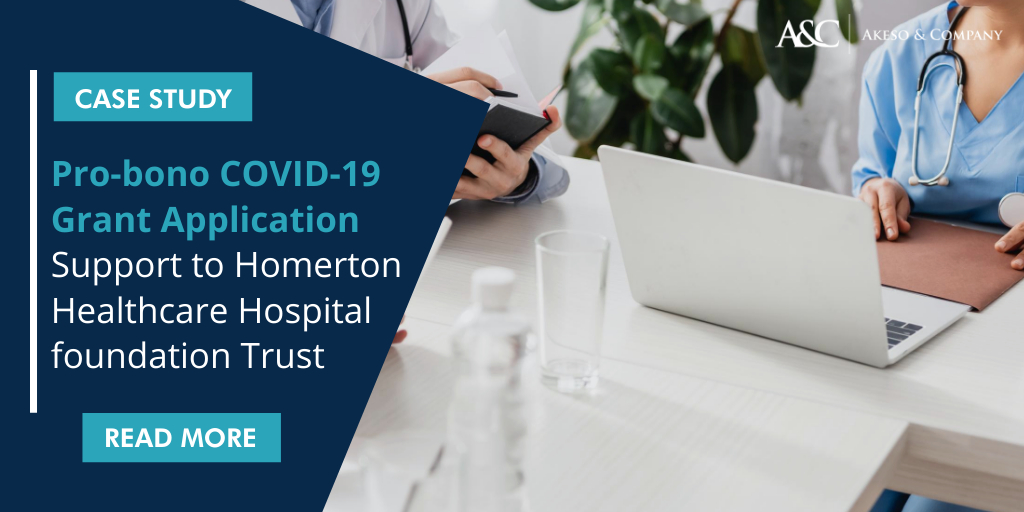 <a href="/AkesoCo/">Akeso</a> are happy to have supported <a href="/NHSHomerton/">HHFT</a> Trust to secure over £950k funding across three Trust charities in the North East London ICS to bring health outcomes to communities negatively impacted by #COVID19. 

Read the Case study here: bit.ly/3kxh0QY
