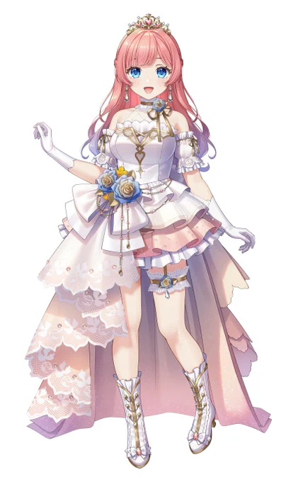 りこ様()の新衣装立ち絵を制作させていただきました!可憐なウェディングドレス 姿ですよろしくお願いいたします!  