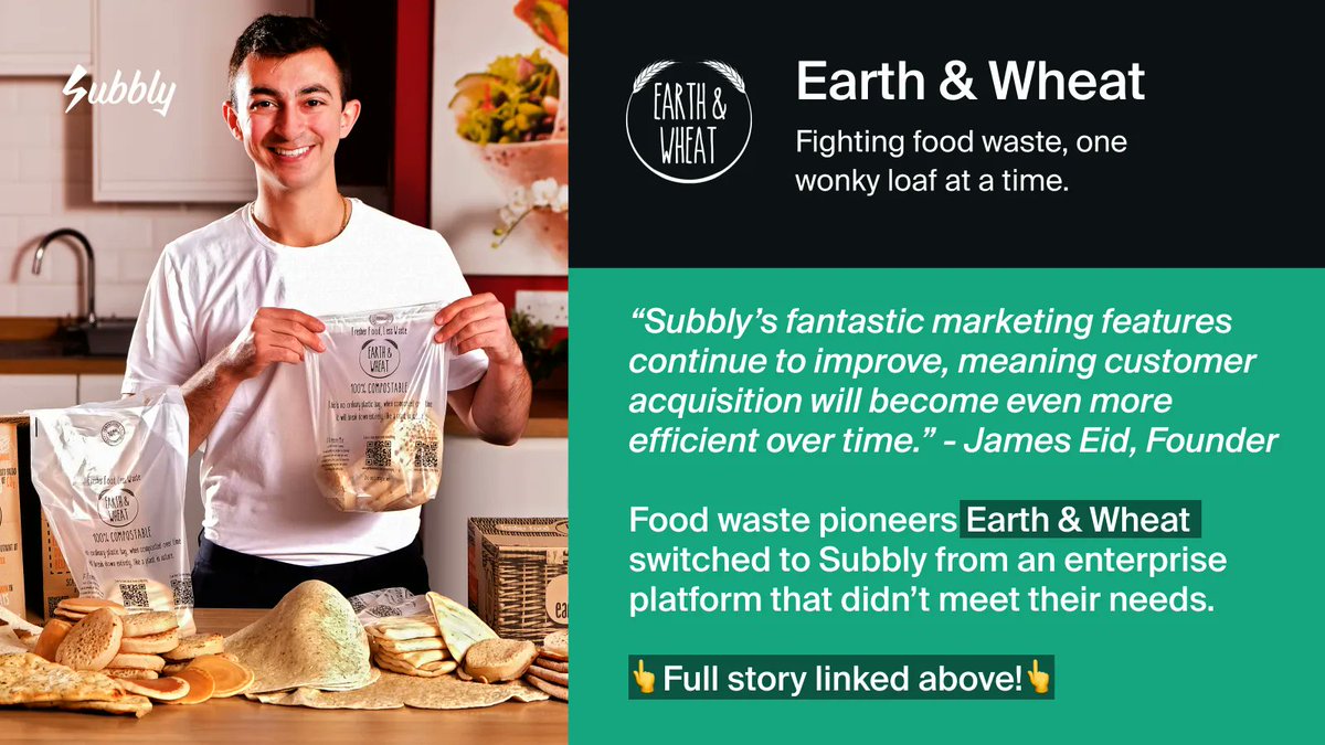 Food waste pioneers @earthandwheat switched to Subbly from an enterprise software solution that didn’t meet their needs. Find out the full story here: subb.ly/earth-and-wheat