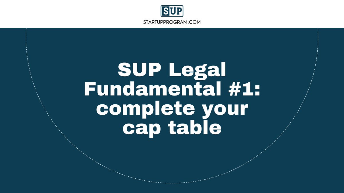 StartupProgram_'s tweet photo. Your #captable is the current record of equity ownership in your #startup, including persons who own #shares, warrants, options, #convertiblenotes, or #SAFEs, plus the value of that equity. Learn more w/a free demo of the #SUPPlatform at https://t.co/QHRmoZXmif
#StartUpProgram https://t.co/j1XWUq0mg4