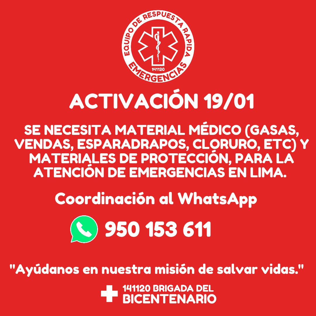 Brigada141120's tweet photo. La Brigada 141120 estará realizando activaciones con equipos médicos y de primeros auxilios para la atención de emergencias en el contexto de las protestas actuales. Estamos requiriendo materiales médicos como gasas estériles, vendas, cloruro, esparadrapos, etc. Además...(1/3) https://t.co/IZZeC9vp0q