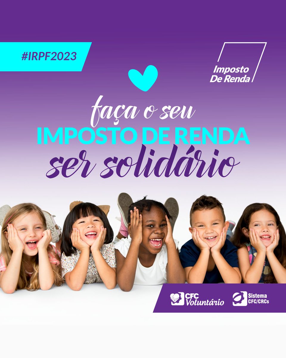 crcmsoficial's tweet photo. Converse com o seu contador para direcionar parte do #IRPF2023 para os fundos municipais dos Direitos da Pessoa Idosa e da Infância e Adolescência (FIA). 🦁❤

Faça o seu imposto de renda ser solidário!

#irpf2023 #cfc #crc #crcms #somoscontábeis https://t.co/ih3BOjulhz