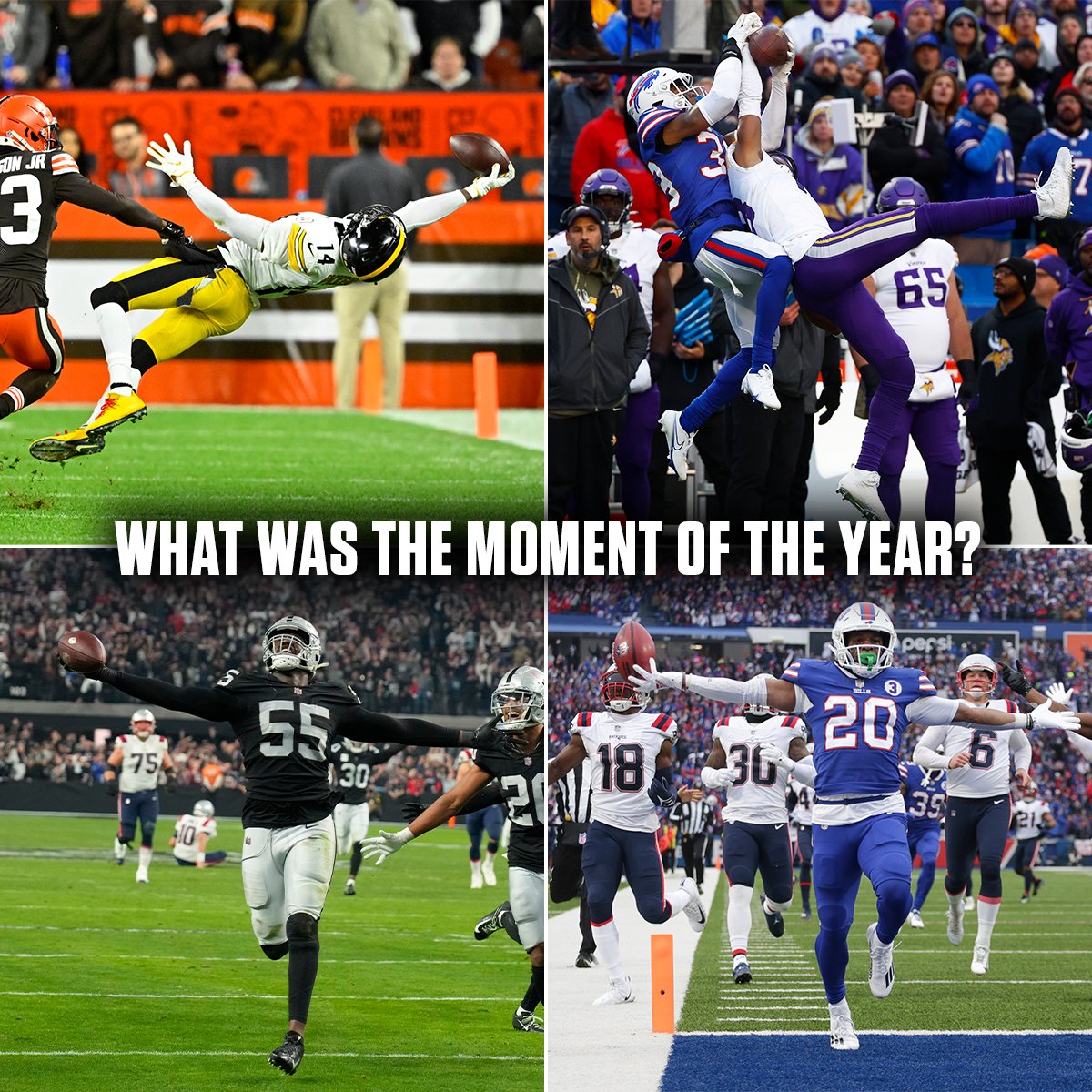NFL's tweet photo. The 2022 season was filled with wild moments we’ll never forget.

But, which one was THE #ALLDAYMoment of the Year?

Let’s recap the game’s greatest moments of 2022. @NFLALLDAY (THREAD ⬇️) https://t.co/A2uPgoULCR