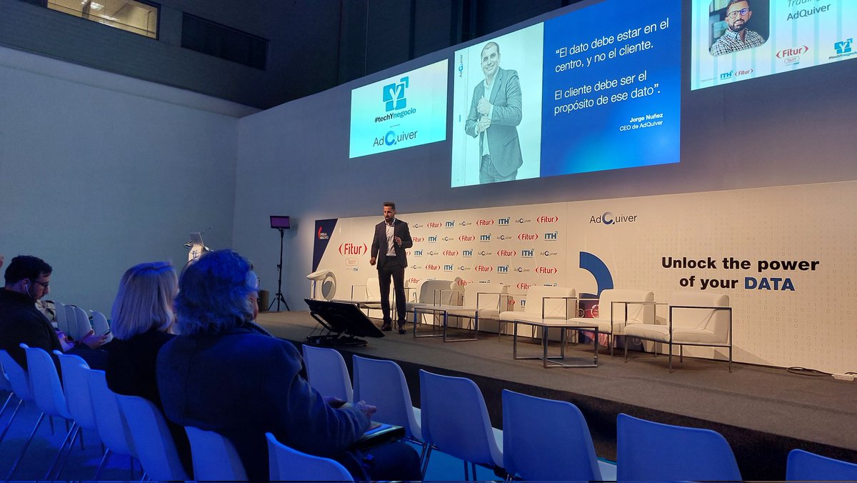 anaporras77's tweet image. Nuestro compañero Saúl Rodríguez, Trading Head, comparte en #Fitur2023 #techY los servicios de @AdQuiver y como caso de uso, la estrategia #Madtech aplicada a Spring Hoteles. 

#Data y #MarketingDigital para el sector #Turismo