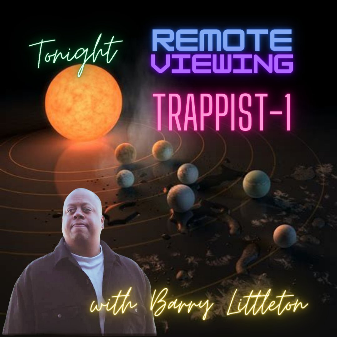 HuntressJessica's tweet image. Tonight - Remote Viewing TRAPPIST-1 with Barry Littleton! We go live at 8 p.m. EST.  Join us! ✨️
#TheCryptidHuntress #StarSystem #RemoteViewing #TRAPPIST1
Watch➡️youtu.be/_81I1TwUCJ4