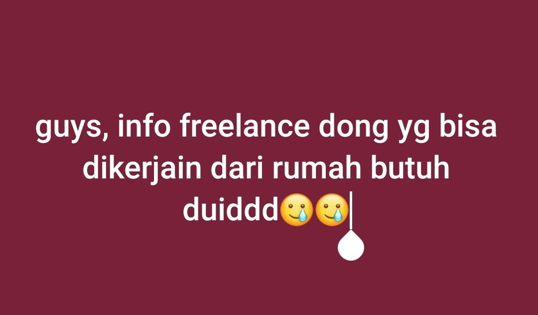 ayooo guys bagi infonya dong. makasih yg udah jawab. work!