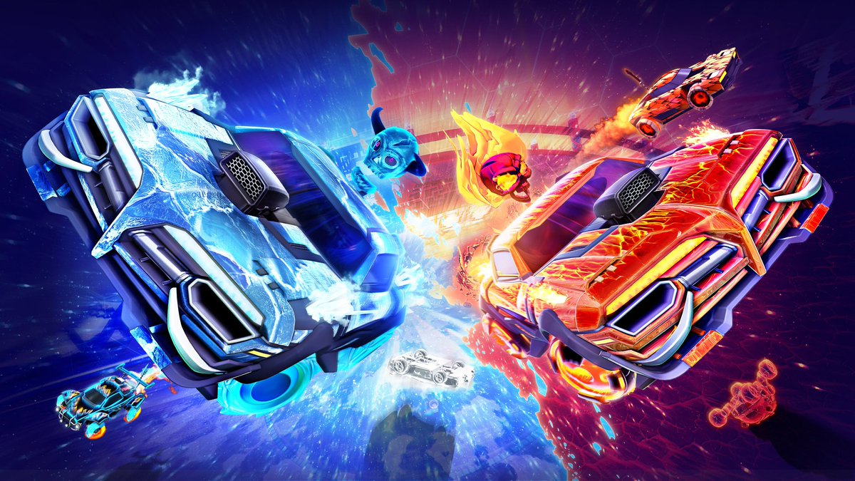 Its_Jipz's tweet photo. @RocketLeague took a promo photo for rocket league fire and ice 😎 https://t.co/GSchUsBQDN