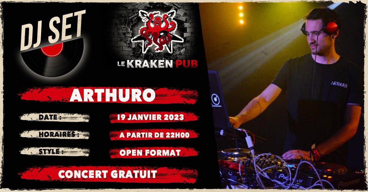 iamarthuro's tweet photo. Ce soir, RDV au Kraken : Le Kraken Pub !
Je vois qui ?! 🥳 https://t.co/bZwEDIsoFH