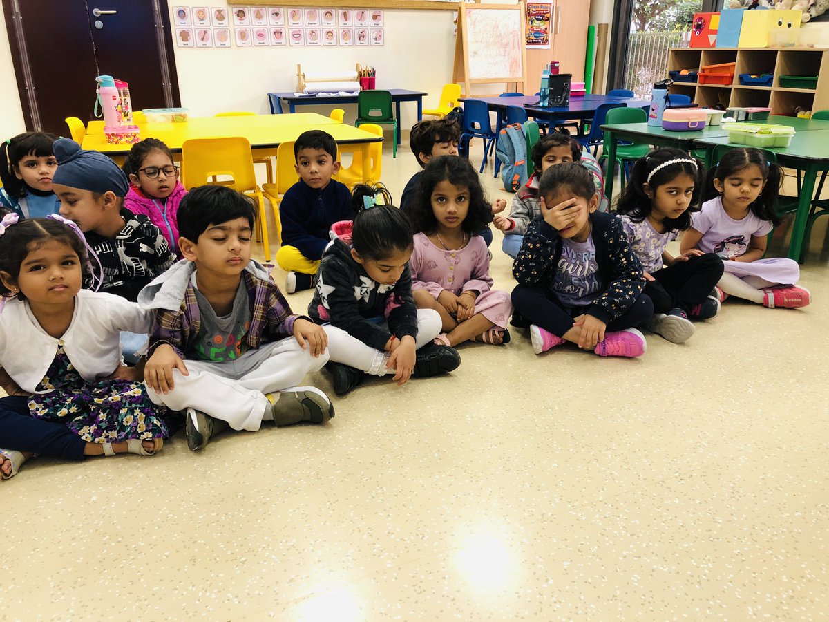 _GokulaSajeev's tweet photo. We are taking time to make our souls happy with #CalmingSession @NMSKindergarten @gemsnms_alkhail @MichelleVerghe1 https://t.co/ybNANHZNCu