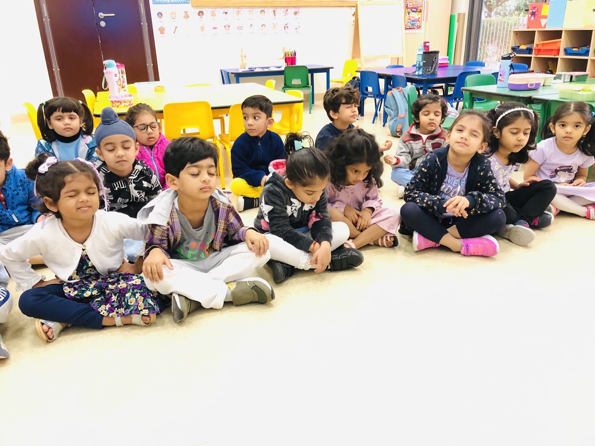 _GokulaSajeev's tweet photo. We are taking time to make our souls happy with #CalmingSession @NMSKindergarten @gemsnms_alkhail @MichelleVerghe1 https://t.co/ybNANHZNCu