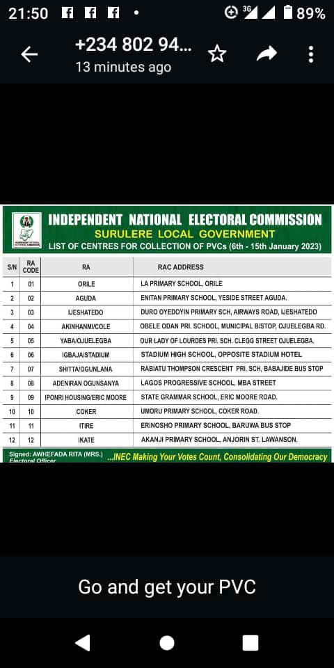 eLVeektor's tweet photo. I just collected my PVC now. It took less than 3 minutes and I am not exaggerating. I collected at State Grammar School, Eric More Road Surulere. NOBODY is there and PVC still plenty for there. 
#IwillNotvoteBAT no be for mouth o https://t.co/9GsmsmWEba
