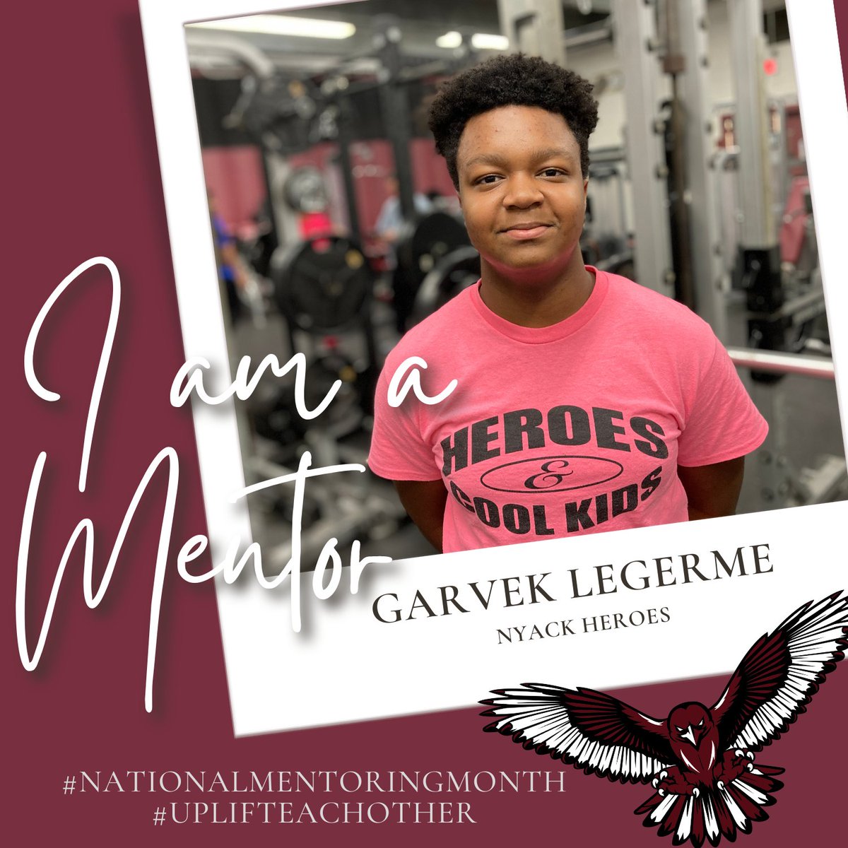 For #NationalMentoringMonth we’re highlighting members of our #NyackSchools community who share their time, talents and experience to guide others. Learn more about @NyackHEROES Garvek Legerme on our Facebook page! #UpliftEachother #StudentMentors