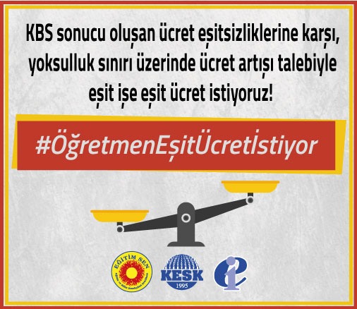 Eşit işe eşit ücret #ÖğretmenEşitÜcretİstiyor