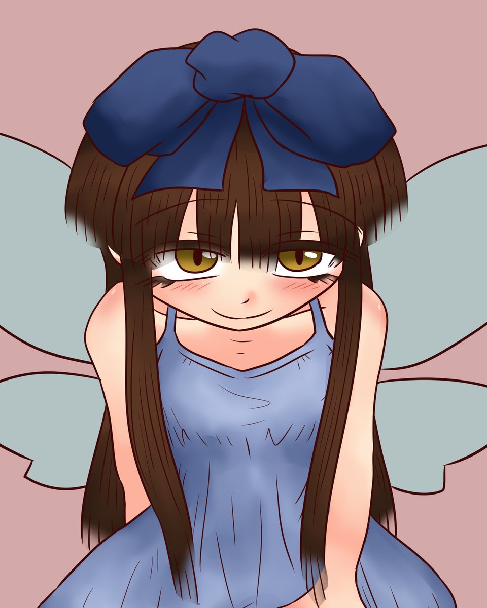 スターサファイア(東方プロジェクト) 「上目遣いネグリジェスターちゃん 」|パキラのイラスト