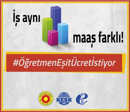 İş aynı ise maaş da aynı olmalı #ÖğretmenEşitÜcretİstiyor