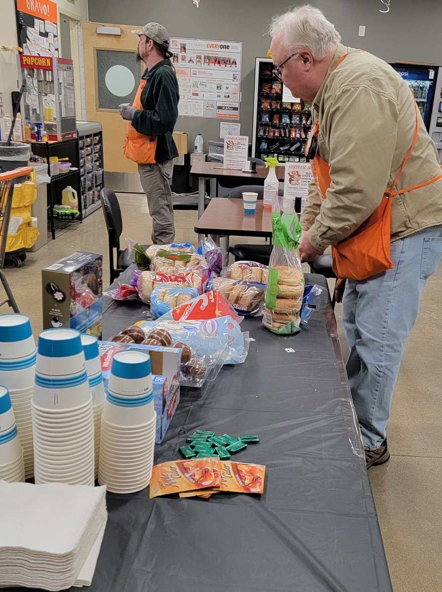90 days SAFE!  COCOA BAR at Home Depot 2101 Waterloo. Bagels and cream cheese came to the celebration.