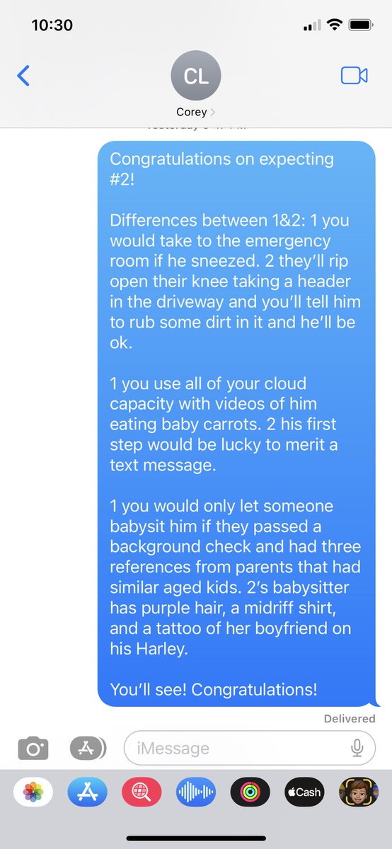 JeffMarsico's tweet photo. My nephew and his wife are expecting baby 2. Here were my thoughts on the differences btwn baby 1 &amp; 2. #GoodUncle https://t.co/2kBol870dM