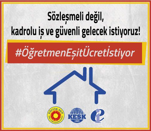 Kadrolu iş güvenceli gelecek için <a href="/egitimsen/">Eğitim Sen</a> de örgütlenelim. #ÖğretmenEşitÜcretİstiyor