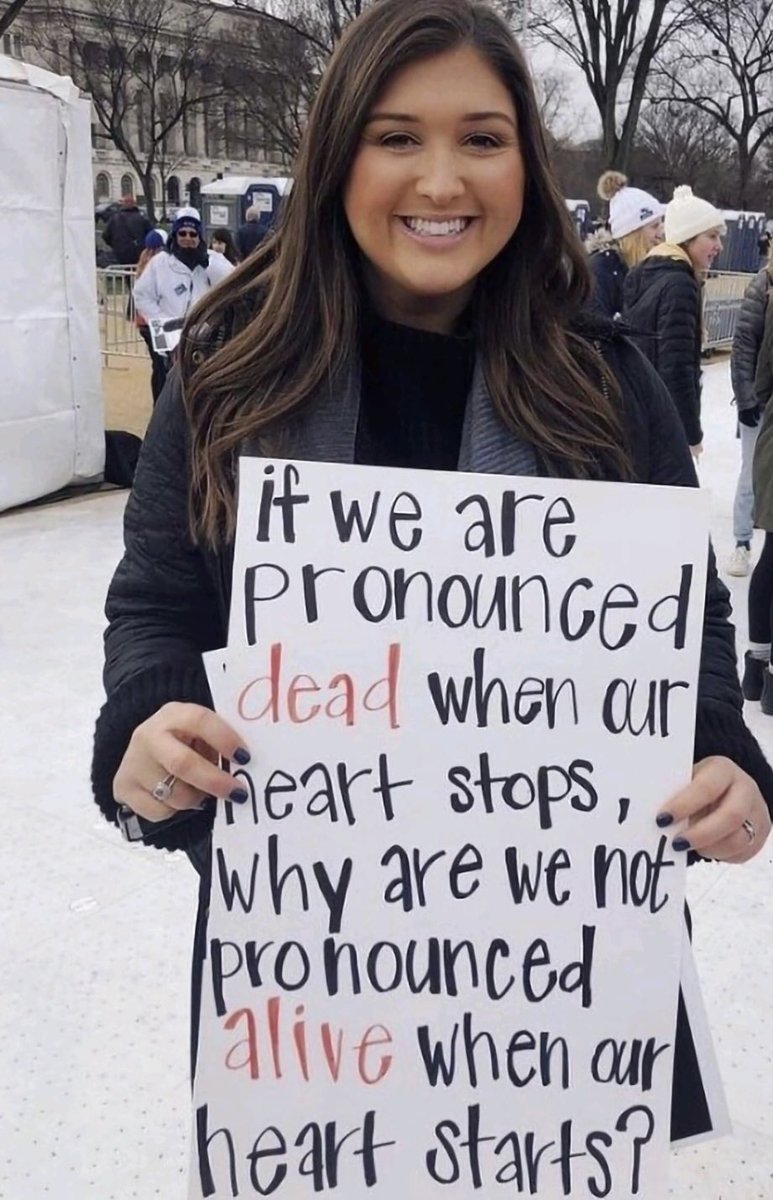 CRRJA5's tweet photo. If we are pronounced DEAD when our heart stops, why are we not pronounced ALIVE when our heart starts ? 🤔 https://t.co/xOtAJnXj28