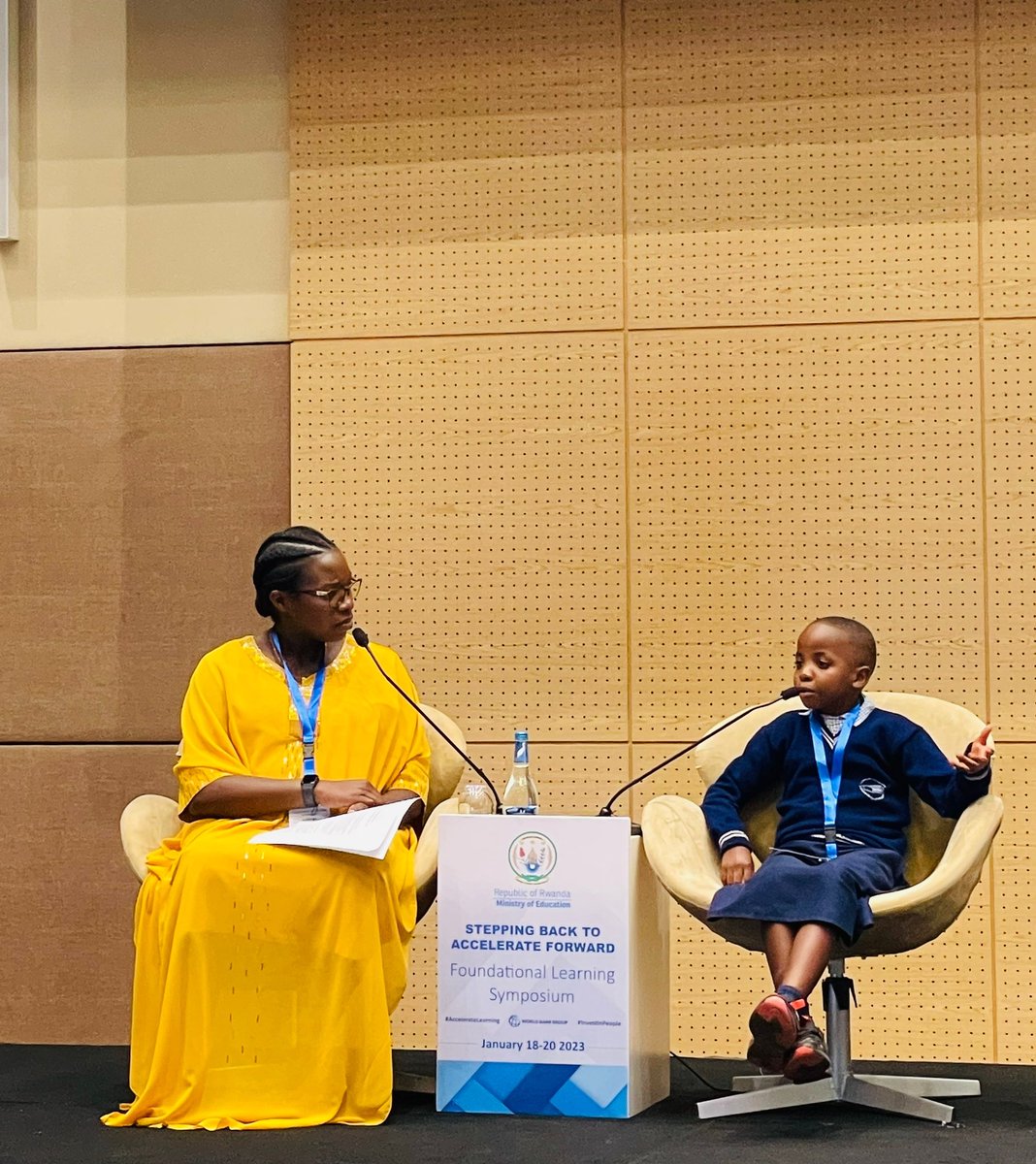 Day 2 at the National Foundational Learning Symposium in Rwanda

Our youngest panelist,Atete, loves to read! She hopes all children have similar opportunities! 

She does not like that some schools overcrowded and books are few.

#EndLearningPoverty @WBG_Education 
@WorldBank